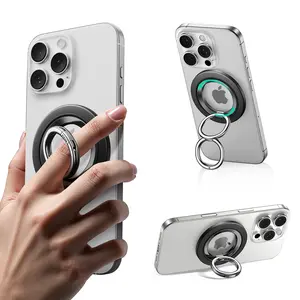 ESR for MagSafe Phone Grip, Dual-Side Magnetic Phone Grip, 360° Adjustable Thin Magnetic Ring Holder Stand, for iPhone 17 16 15 14 13 12, Samsung, All Phones, MagSafe Accessories (2 Metal Rings Included)