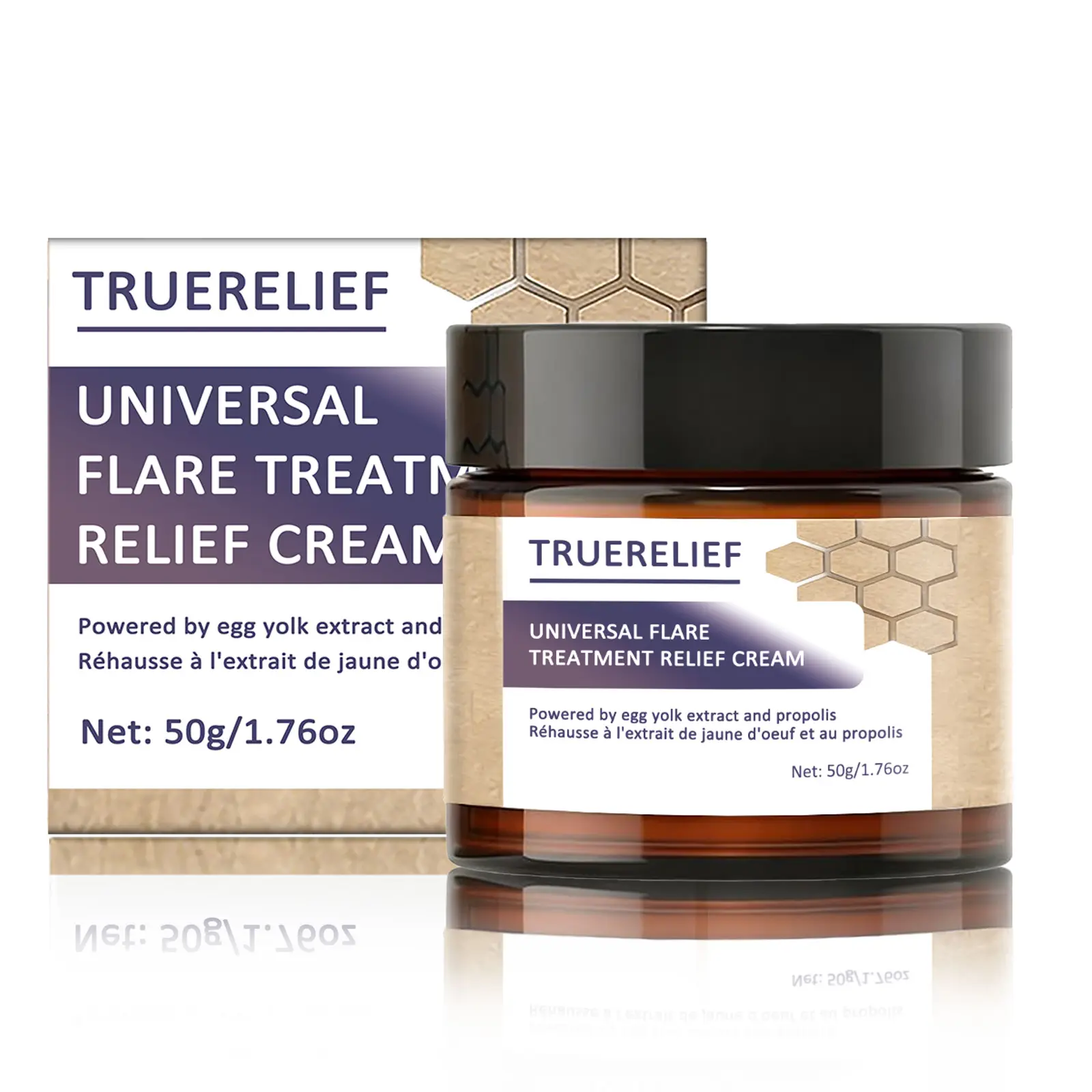 TRUERELIEF Propolis Formula Universal Flare Relief Body Care Moisturizer - 1.76oz Multi-Functional Anti-Chafing, Soothing, Repairing, Smooth Cream for Sensitive Skin, Gentle, Hydrating, Moisturizing, Acne Treatment