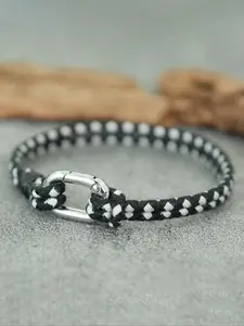 Unisex Minimalist Casual Braided Rope Bracelet, Adjustable Alloy Clasp Design, Bangle Bracelet, Perfect Gift for Him Her, Daily Wear Accessory, Braided Bracelets, Adjustable Strap Bracelets