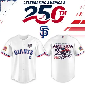 Men's  USA 250th Anniversary Commemorative Baseball Jersey gift for holiday patriot person