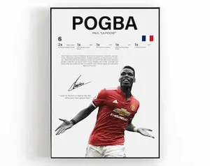 Paul Pogba Sports , Soccer Athlete Poster, Game Day Wall Art, Player Room Decor Football Fan Gift
