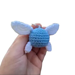 Zelda Inspired | Navi Fairy Crochet Keychain | Amigurumi Yarn Plush Plushie Keyring