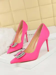 Women's Fashionable Rhinestone Decorated Stiletto Heels, Elegant Pointed Toe High Heel Shoes for Party, Banquet, Temperament All-match Shoes for Daily Wear, Stylish, High Heel Pumps, Clubbing Heels
