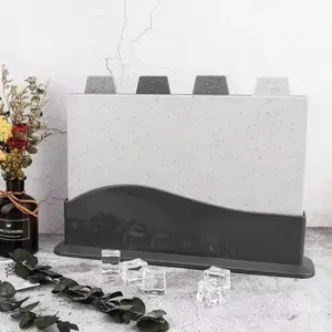 Kitchen Chopping Board Set with Holder, 5 Counts/set Including 4 Multipurpose Chopping Board & 1 Count Holder, Kitchen Accessories for Home Dining Room Barbecue, Durable Chopping Board