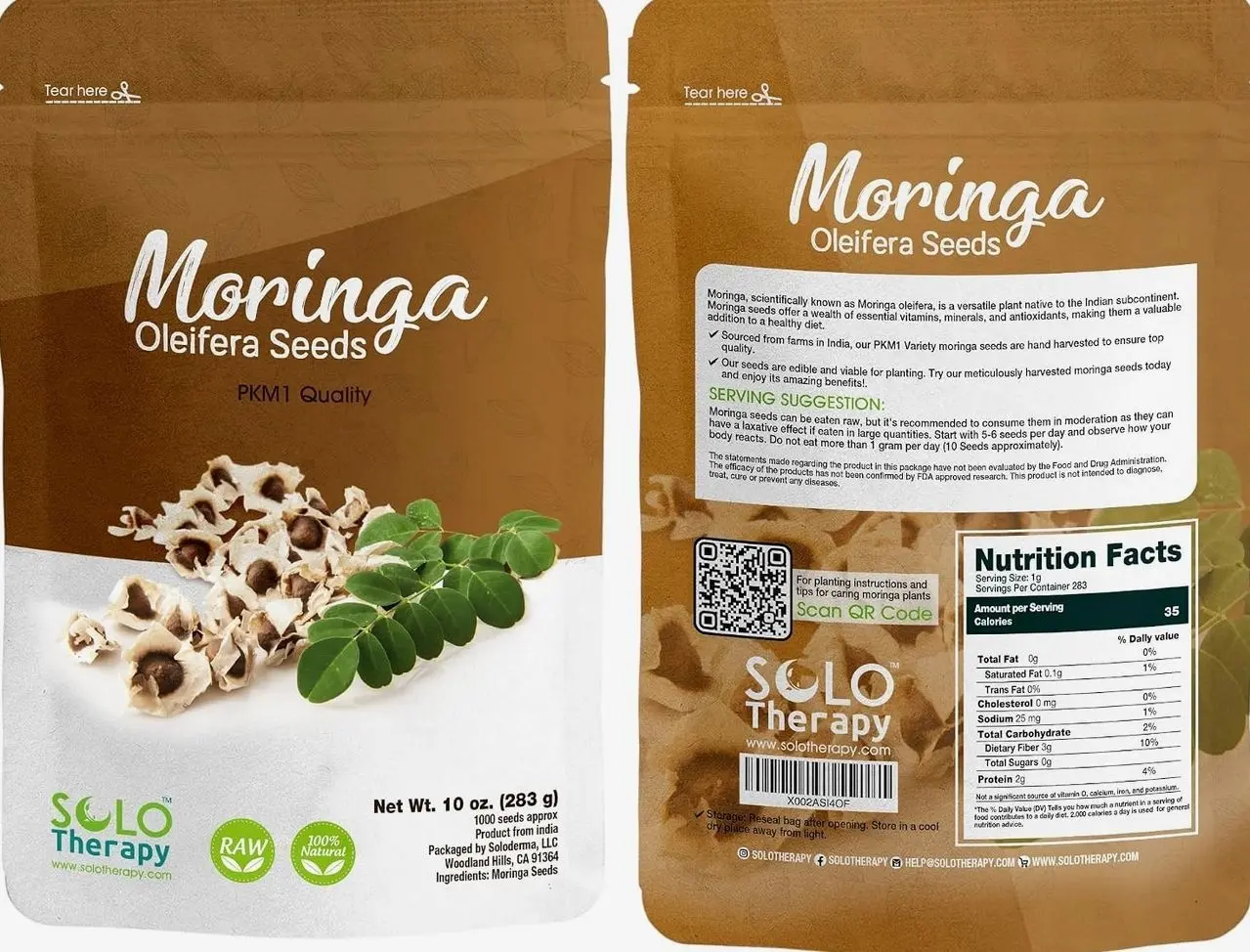 Moringa Seeds | 1000 Seeds Approx.| Premium Quality | PKM1 Variety | Edible | Planting | Moringa Oleifera| Malunggay | Semillas De Moringa | Drumstick Tree | Non-GMO | Product from India