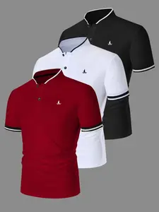 3 Pack Men's Quick Dry Performance Polo Shirts, Stylish Fitted Golf  Shirts, Casual Comfortable Cotton Blend for Everyday Wear, Golf Casual Style