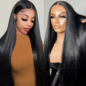 Cynosure 13x6 Lace Frontal Straight Wigs 220% Density HD Lace Skin Melted Brazilian Straight Human Hair Wigs Glueless Ready to Wear Wigs For Women