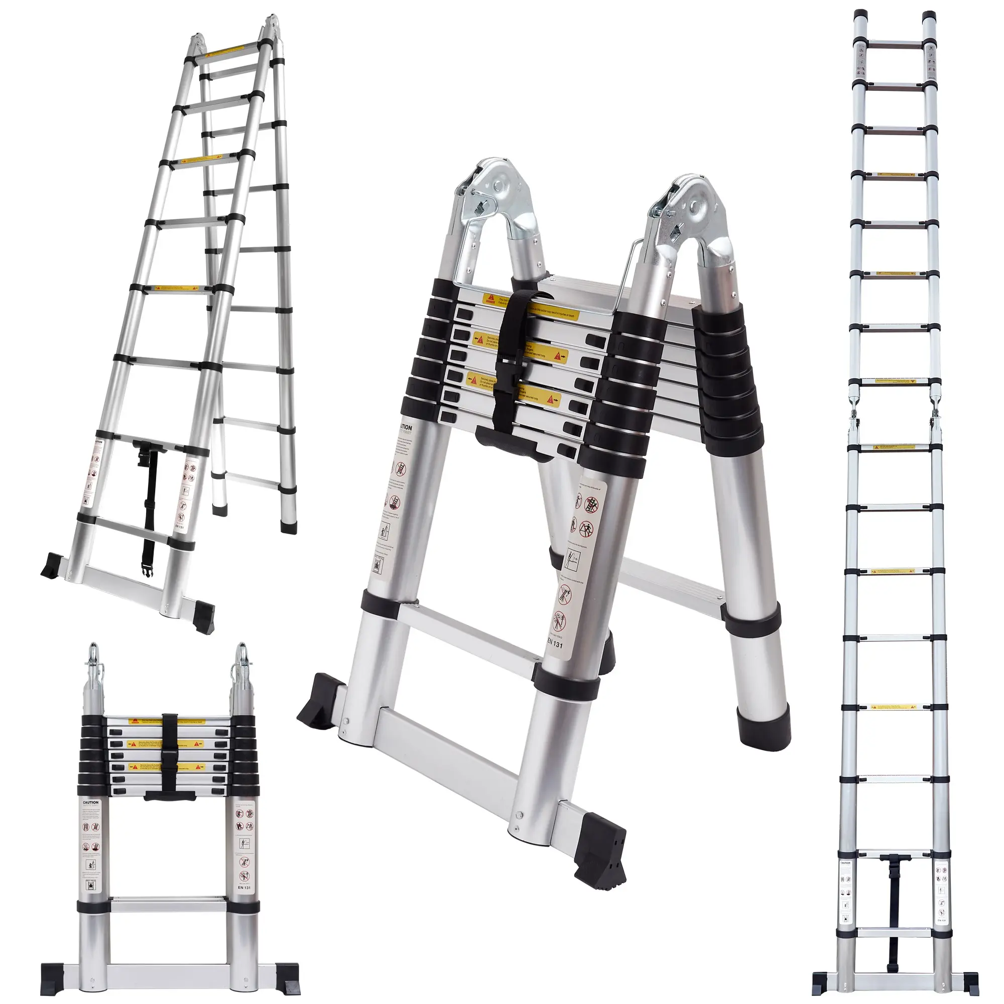 Type A Adjustable Multifunctional Folding Telescopic Ladder, Suitable for Home and Outdoor Use