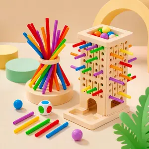 Stick-Pulling Board Game for Kids Ages 3-6, Fine Motor Sensory Toy, Interactive Learning Game, Fun Family Activity, Birthday Gift for Boys and Girls, Family Board Games