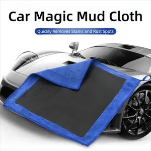 30x30cm Car Cleaning Towel Magic Clay Cloth Scratch-Free Car Wash Mud Cloth with Blue Clay Bar Care Towel Washing Tool