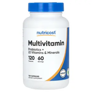 Nutricost Multivitamin, Probiotics + 22 Vitamins & Minerals , 120 Capsules