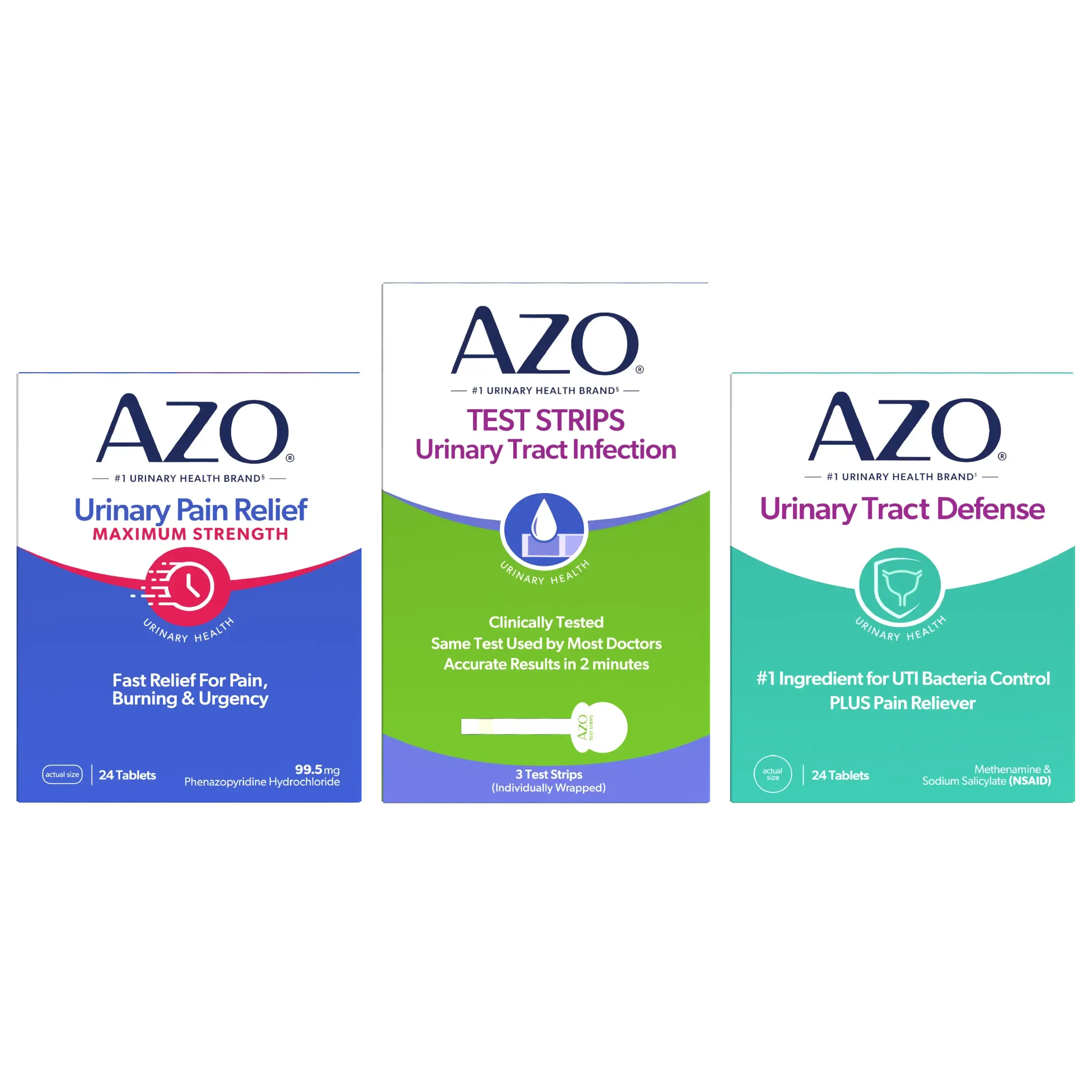 AZO UTI Emergency Relief Bundle - At-Home UTI Test, Pain Relief & Urinary Support Kit AZO UTI Emergency Relief Bundle - At-Home UTI Test, Pain Relief & Urinary Support Kit