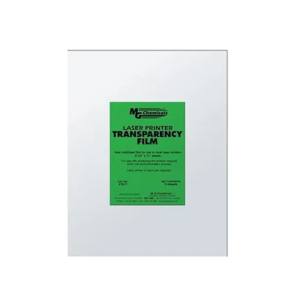MG Chemicals 416-T PET Transparency Film Sheet, 11" Length x 8-1/2" Width