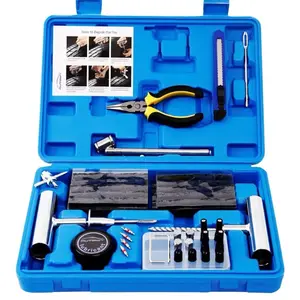 Universal Tire Heavy Duty Tire Repair Kit - 68pcs Tool Set for Punctures and Flats, Including Tire Plug, Replacement Tires & Accessories