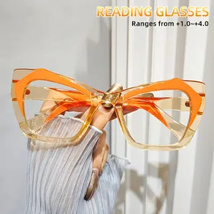 GIGULA Elegant Cat Eye Large Frame Women's Computer TV Mobile Phone Reading Glasses, Create Unique Charm. Suitable for  10° to  400° Prescription