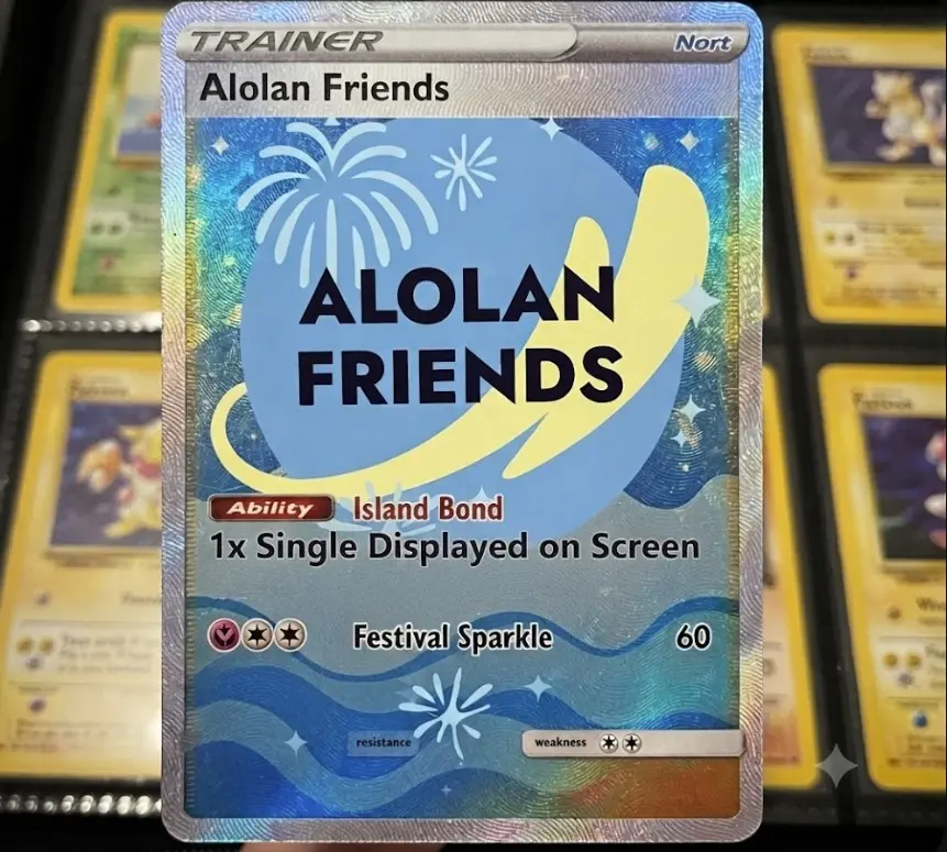 1x Single Card Displayed on Screen