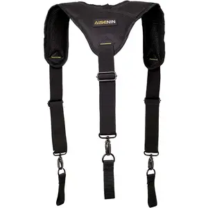 2024Heavy Duty Tool Belt Suspenders for Construction Workers 3 Point Padded Suspenders Construction Suspender for Tool Belt