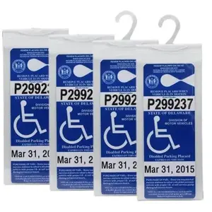 4Pcs Handicap Placard Holder Disabled Parking Permit Protector