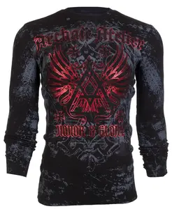 Archaic By Affliction Mens Long Sleeve Thermal Shirt ACHILLES Crewneck
