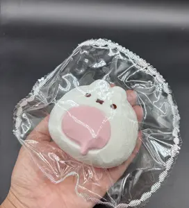 Water x cream large super soft pink bun taba Taba squishy toy