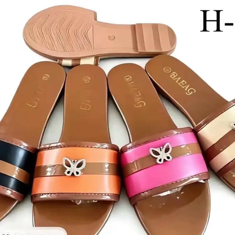 Women's Flip Flop Slippers, 12-Pair Set with 6 Different Designs, Assorted Sizes and Colors