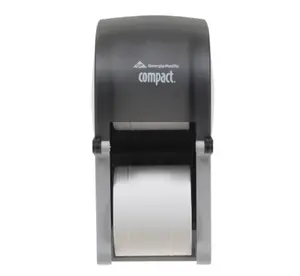 Georgia Pacific 56790A Black Vertical Double Roll Toilet Paper Dispenser
