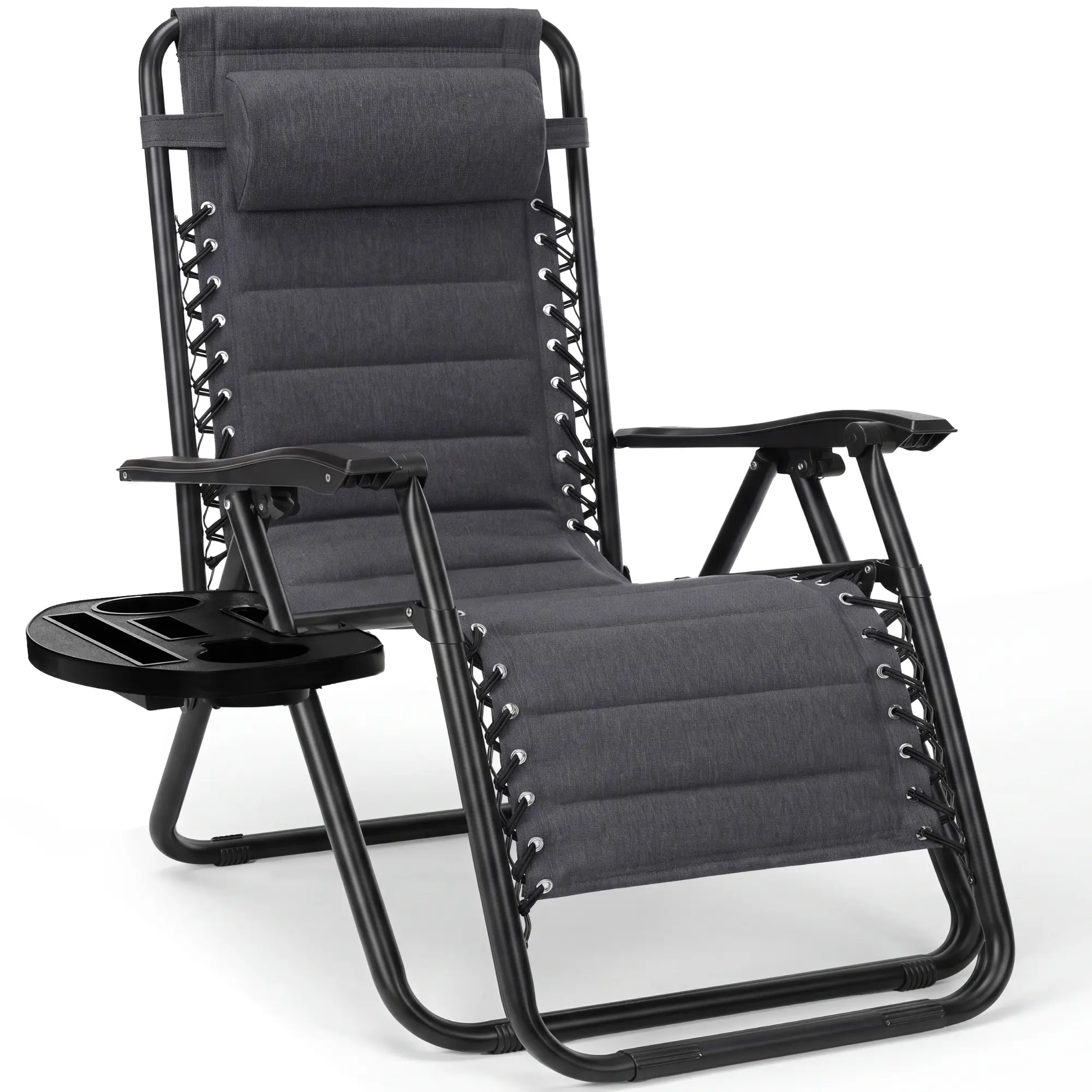 Best Choice Products Padded Zero Gravity Chair with Side Tray & Adjustable Headrest