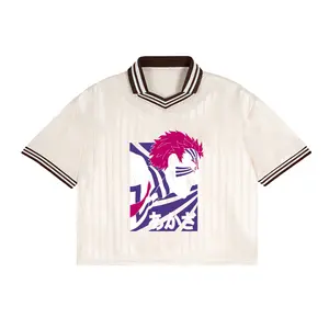 Contrast Stripes Polo Collar T-Shirt
