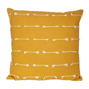 Parkland Collection,Premium Yellow Cotton Pillow For Sofa And Bed