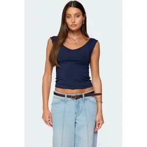 Angeline Wide V Neck Top