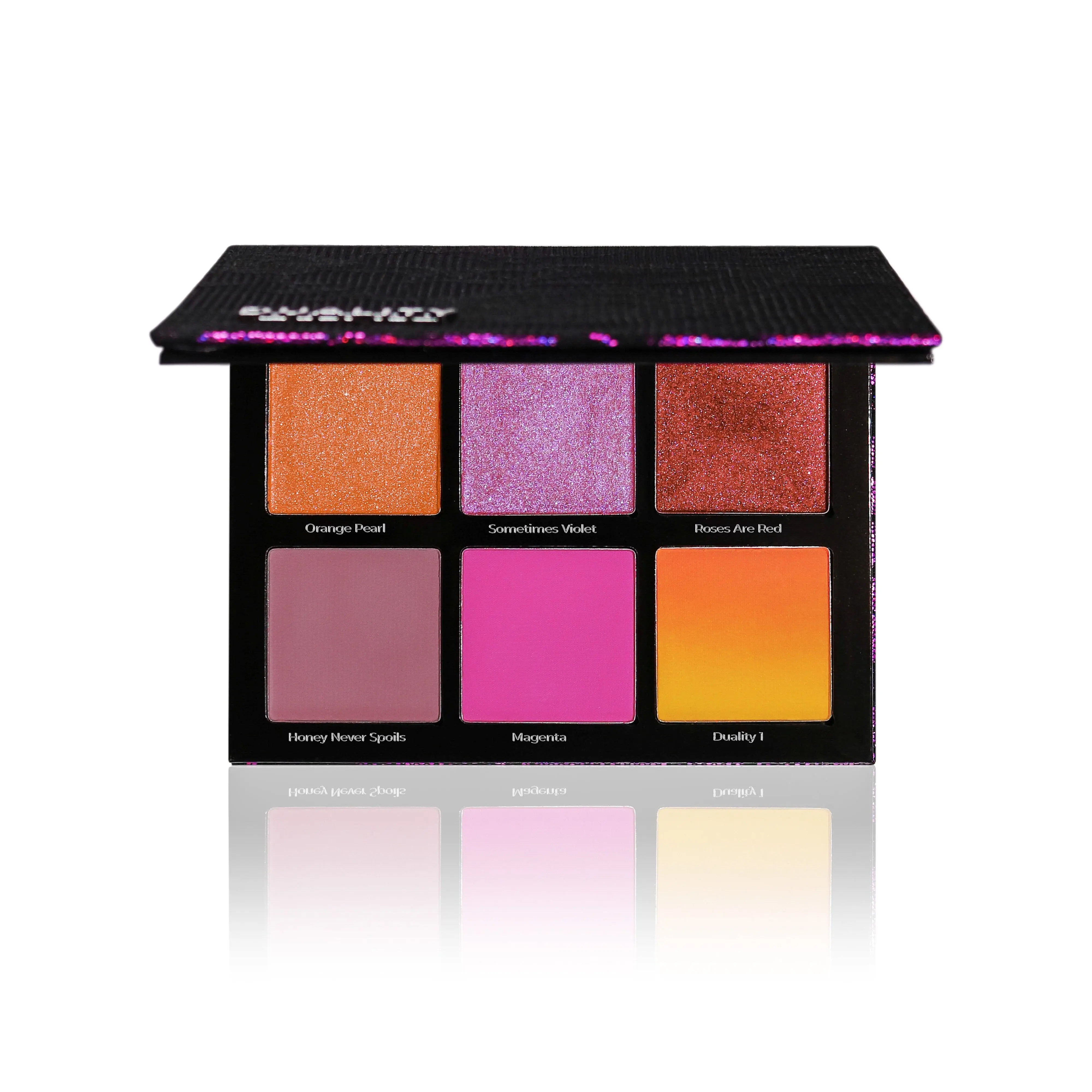 Duality Blush Pressed Powder Palette - 6 Pigmented Shades + Magnetic Pans