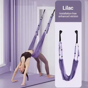 Aerial Yoga Rope - Door Stretch Strap for Inversions, Backbends, Leg & Hip Opening - Medium Resistance Polyester Flexibility Trainer for Home Gym, Yoga, Pilates & Mobility Workouts