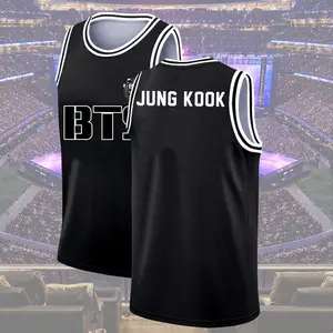 Vintage Arirang World Tour Basketball Jersey, K-Pop Aesthetic Streetwear, Kpop Boys Concert Merch, Retro Oversized Mesh Jersey
