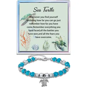Turquoise Turtle Bracelet Gifts for Women, Turtle Lovers