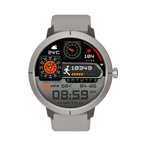 Bluetooth Hand-free Call Smart Watch High-fidelity Waterproof Speakers Build-in for Android IOS phones 1.32Inch AMOLED Screen Zinc Alloy Body 360Mah Battery Waterproof Watches Music Control   Fitness Tracker
