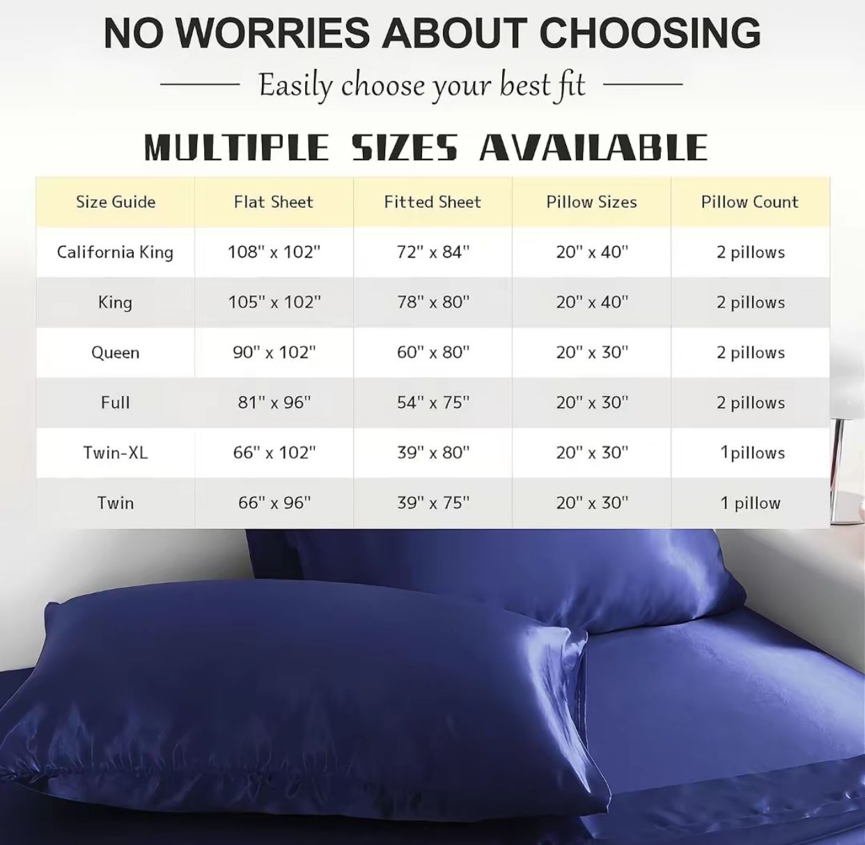 [Back To School]NTBAY 3/4 Piece Satin Bedding Sets - Ultra Soft & Silky Queen/King Sheets with Envelope Closure Pillowcases, OEKO-TEX Certified Anti-Acne Luxury Bedding, Frictionless Hair & Skin Care, 3/4 Pcs
