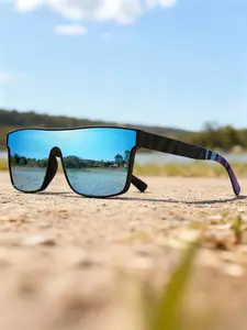 Fashion Sport Glasses Trendy Cool Color Film Eyewear for Men and Women, Stylish Sunglasses for Outdoor Activities, Unisex Eye Protection