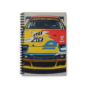 Porsche 944 Track Car Spiral Notebook - Ruled Line