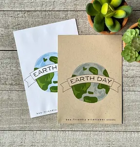25 Customizable Wildflower Earth Day Seed Packet Promotional Favor for B2B Marketing, Weddings, Birthday, Shower, Funeral, Real Estate Agent, Party, Promotional Item, Earth Friendly, Sustainable
