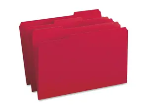 Business Source 1/3-cut Tab Legal Colored File Folders
