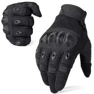 Outdoor Sport Touchscreen Full Finger Gloves, Cycling Hiking Camping Climbing Motorcycle Anti-Slip Wear-Resistant Protective Gear Motorcycle Riding Gloves