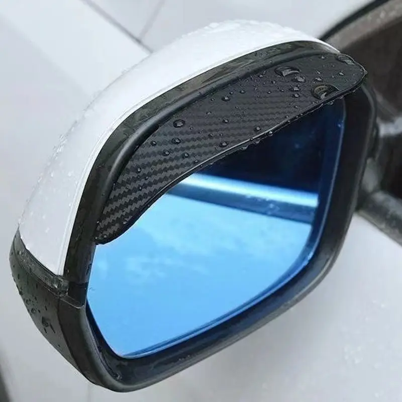2pcs Car Rearview Mirror Rain Eyebrow Carbon Fiber Mirror Rain Snow Blocker Sun Visor Car Accessories For Audi For BMW For Mercedes For Benz For VW For Toyota