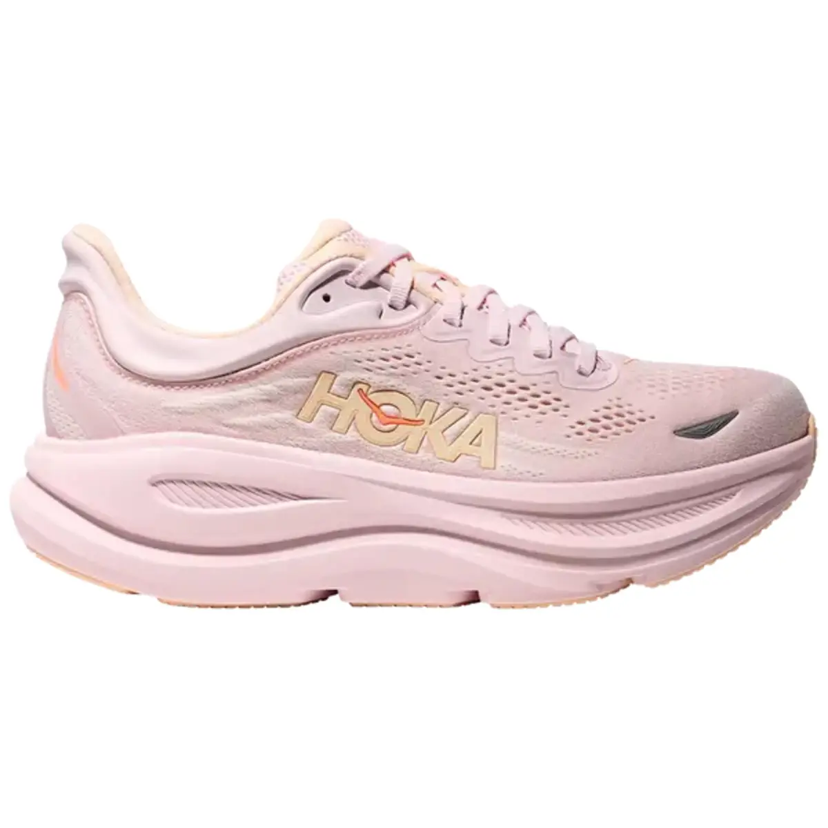 Hoka One One Bondi 9 Lilac Cream Tangerine Glow Women's Fashion Shoes New