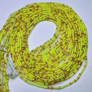 Touch of Gold Glow in the dark waistbeads 50 inches women Adormnent  Belly Chain (1 pcs) Female Daily