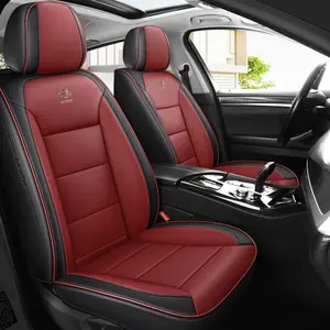 Breathable PU Leather Car Seat Cover, Auto Seat Covers, All-Season Universal Protection, Durable Soft Scratch Resistant Full Coverage, Automotive Decoration