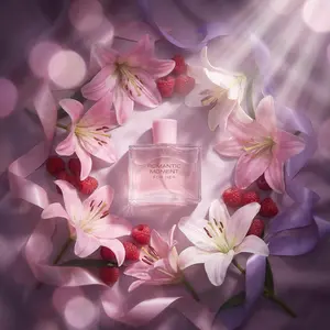 3.4fl Oz Women's Eau De Parfum - ROMANTIC MOMENT - Floral & Woody - With Rose, Chamomile, and Lemon - Medium Intensity Perfume