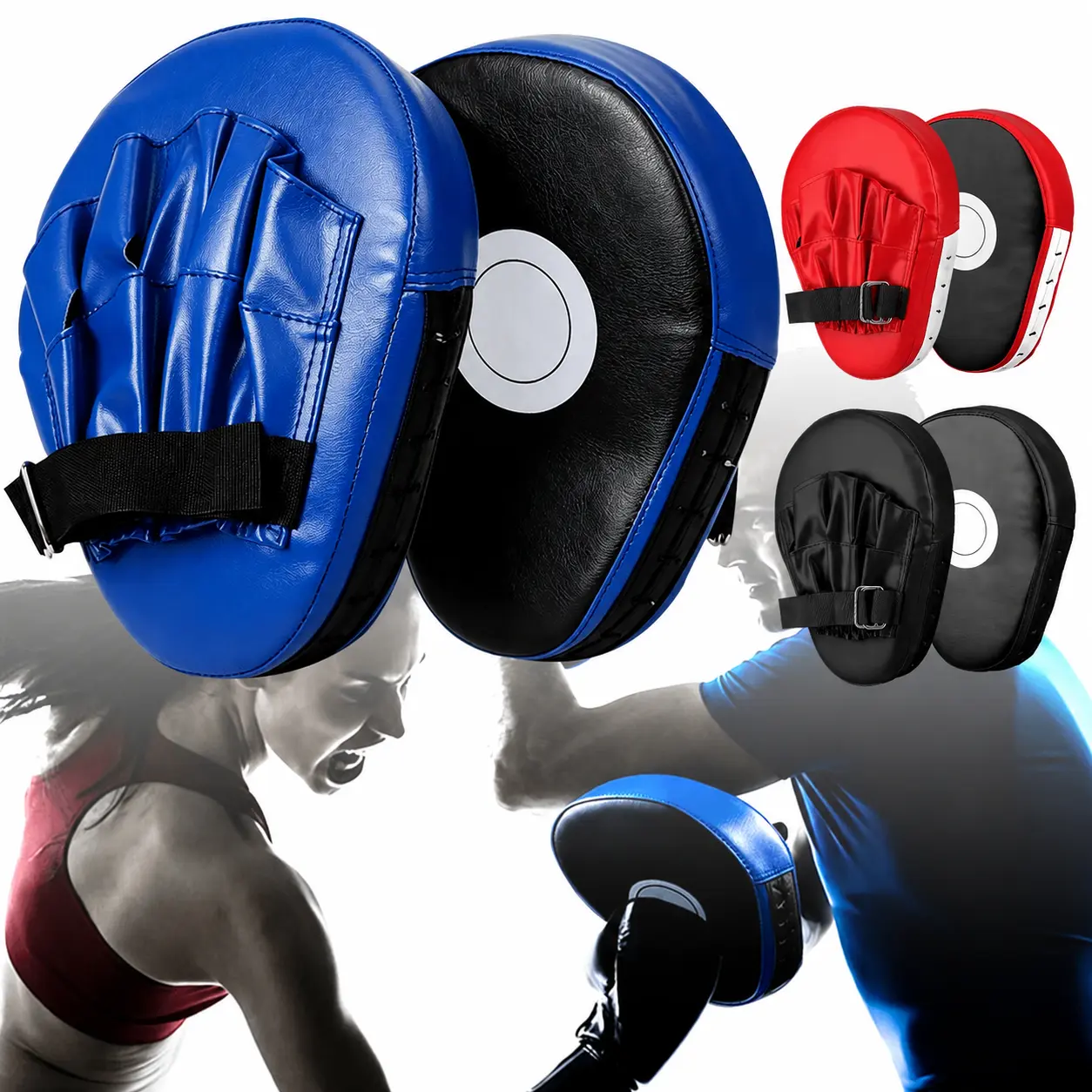 2PCS Boxing Punching Mitts Sparring Gloves Kick Target Focus Training Pads