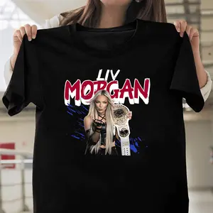 Liv Morgan WWE Champion Black Cotton Adults Womens World Title Fan Art V50163 Unisex T-Shirt, Size Up to 5XL church outfit men