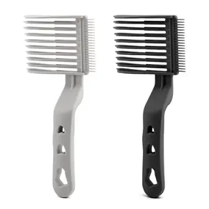 2 Pack Barber Fade Combs,Professional Hair Barber Cutting Comb Clipper Comb Curved Positioning Comb for Men Salon Hairdresser Tools Haircare Kit Daily Durable
