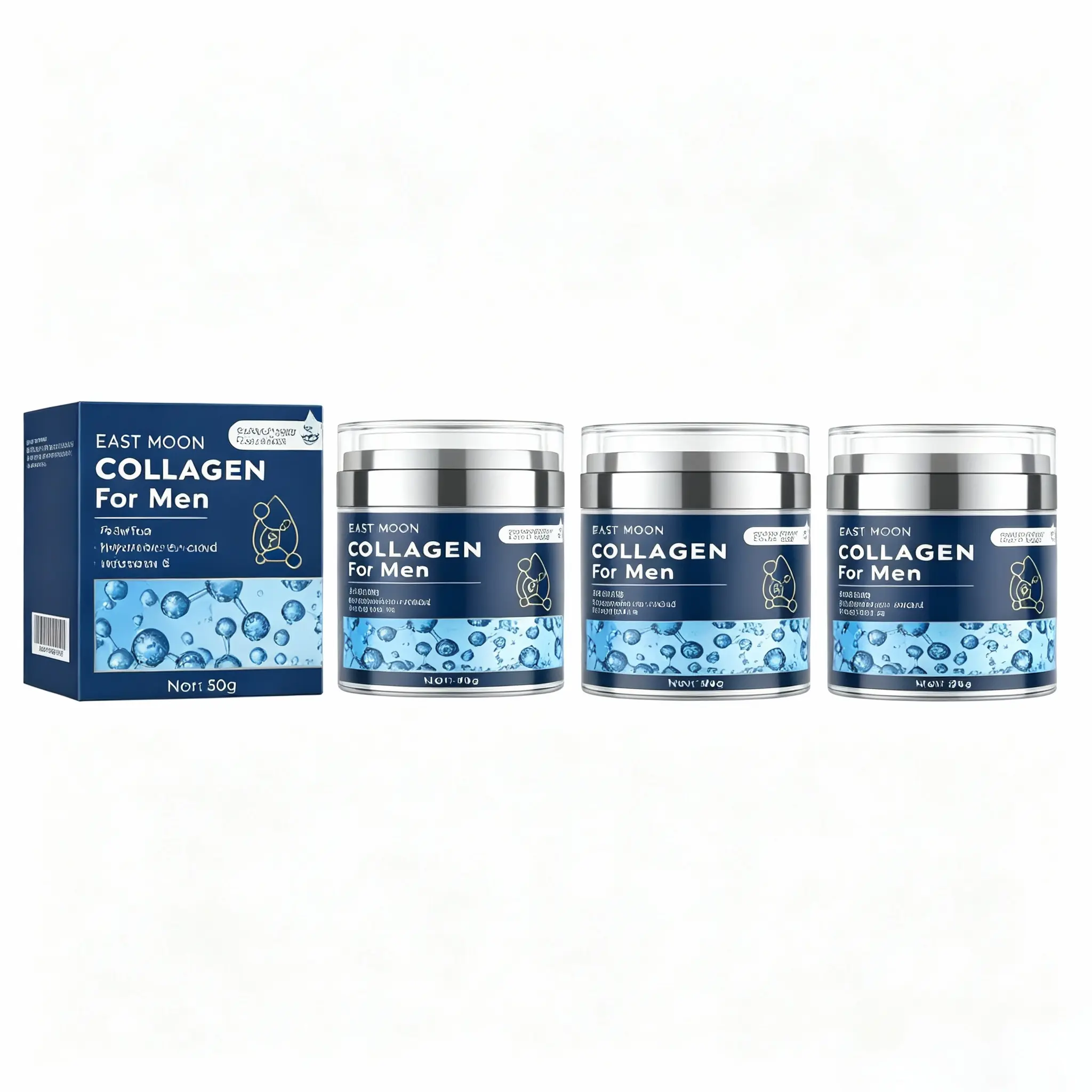 Collagen Men's Anti-Aging Wrinkle Cream, Men's Face Moisturizer Cream 50g,Skin Firming and Tightening Lotion,Firming Hyaluronic Acid Moisturizer Fathersdaygift Collagen face cream men Hyaluronic acid skincare men mensskincare care gift set daily east moon